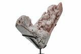 Sparkly, Pink Amethyst Geode Section on Metal Stand - Brazil #206973-5